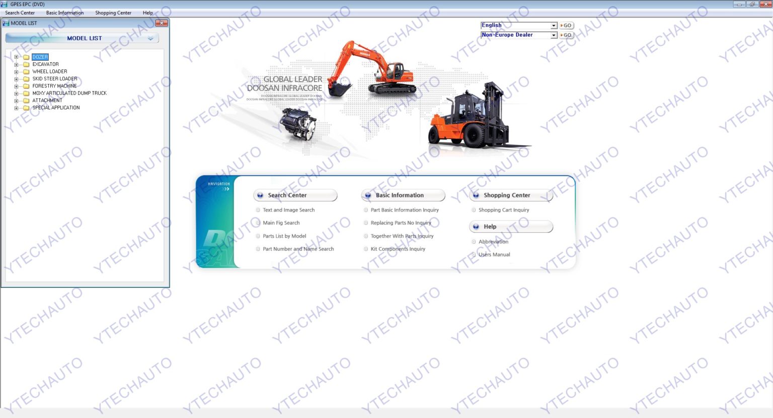 DOOSAN GPES EPC 2017 ( Doosan Machines Parts Catalogs ) YTECH AUTO